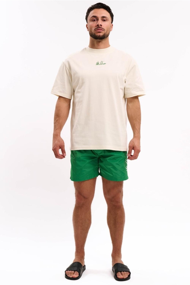 MEN SPLIT T SHIRT MM1 HS25 19 727 OFF-WHITE/GREEN
